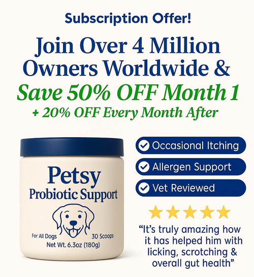 Petsy™ Probiotic Chews | For All Dogs